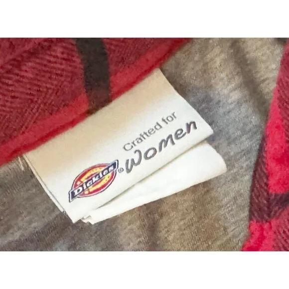 DICKIES Quilted Flannel Shirt Jacket Shacket Full Snap Button Size Sm NEW NWT - Picture 4 of 8